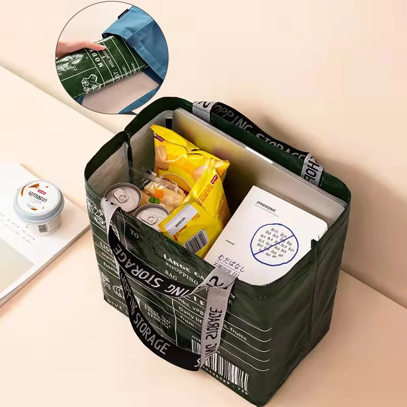 OEM рекламная многоразовая продуктовая супермаркета Водонепроницаемая ламинированная PP Нетканая Сумка-тоут