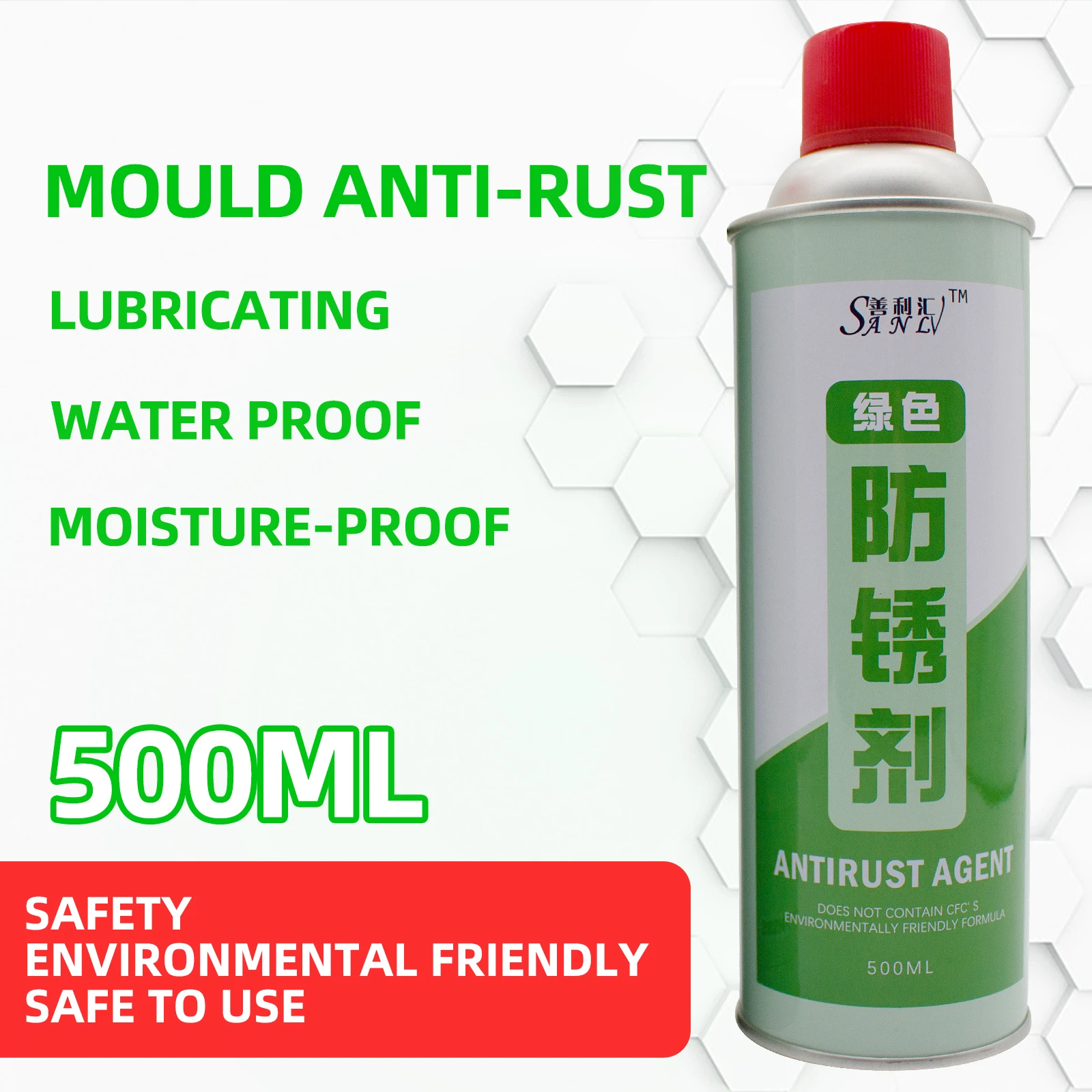 Liquid Anti-rust Spray Metal Tools Anti-rust Spray 500ml Green Metal Tools and Parts Green Rust Inhibitor