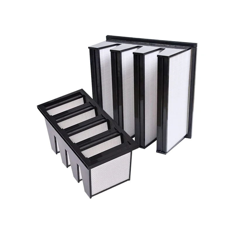 Industrial Air Filter V-bank Plastic Frame Air Filter Replacement v bank mini pleated filter