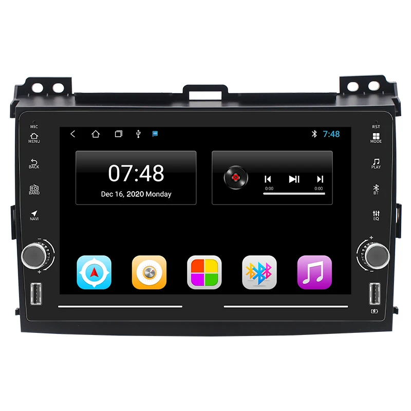 Android 11 2.5D touch screen IPS Car DVD Player for Toyota Prado 120 Land Cruiser 2004-2009 WIFI GPS BT Stereo Audio radio