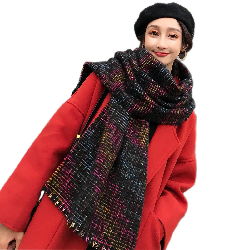 
Wholesale Cheap 200*50Cm Multicolor Acrylic Scarf Fashion Warm Long Scarf For Winter <span style=