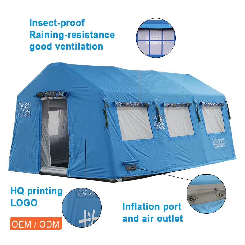 RELIEF TENT  mid- east refugee tent modular outdoor disaster winterized inflatable relief tent