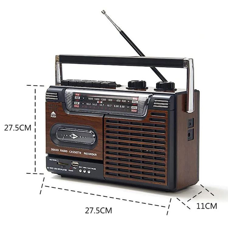 Портативный USB-Кассетный плеер FM AM SW радио кассета записывающее устройство аудио