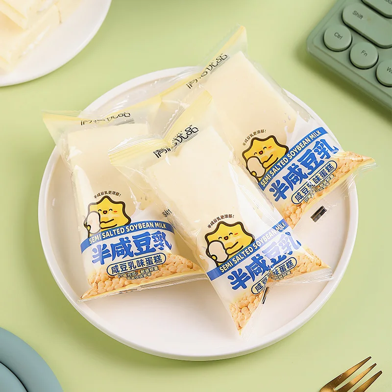 Wholesale Healthy Food Salty Soy Milk Flavor Steamed Cakes Pastry Breakfast Sweet Asian Snacks Bread