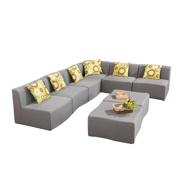 
Balcony Corner Sectional Furniture Modern Fabric Sofa Outdoor Garden Sofa Set 