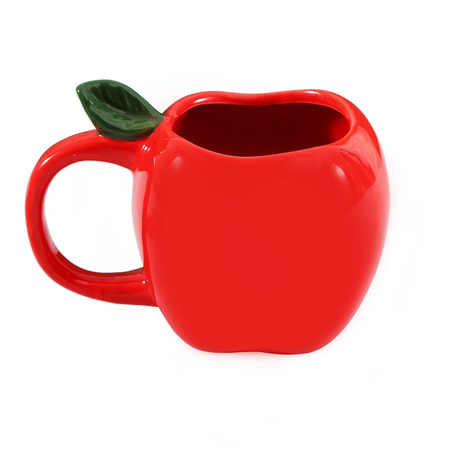 Factory Wholesale Cartoon Mug Custom Cup ins Gift Apple-shaped Gift Box Ceramic Cup Creative