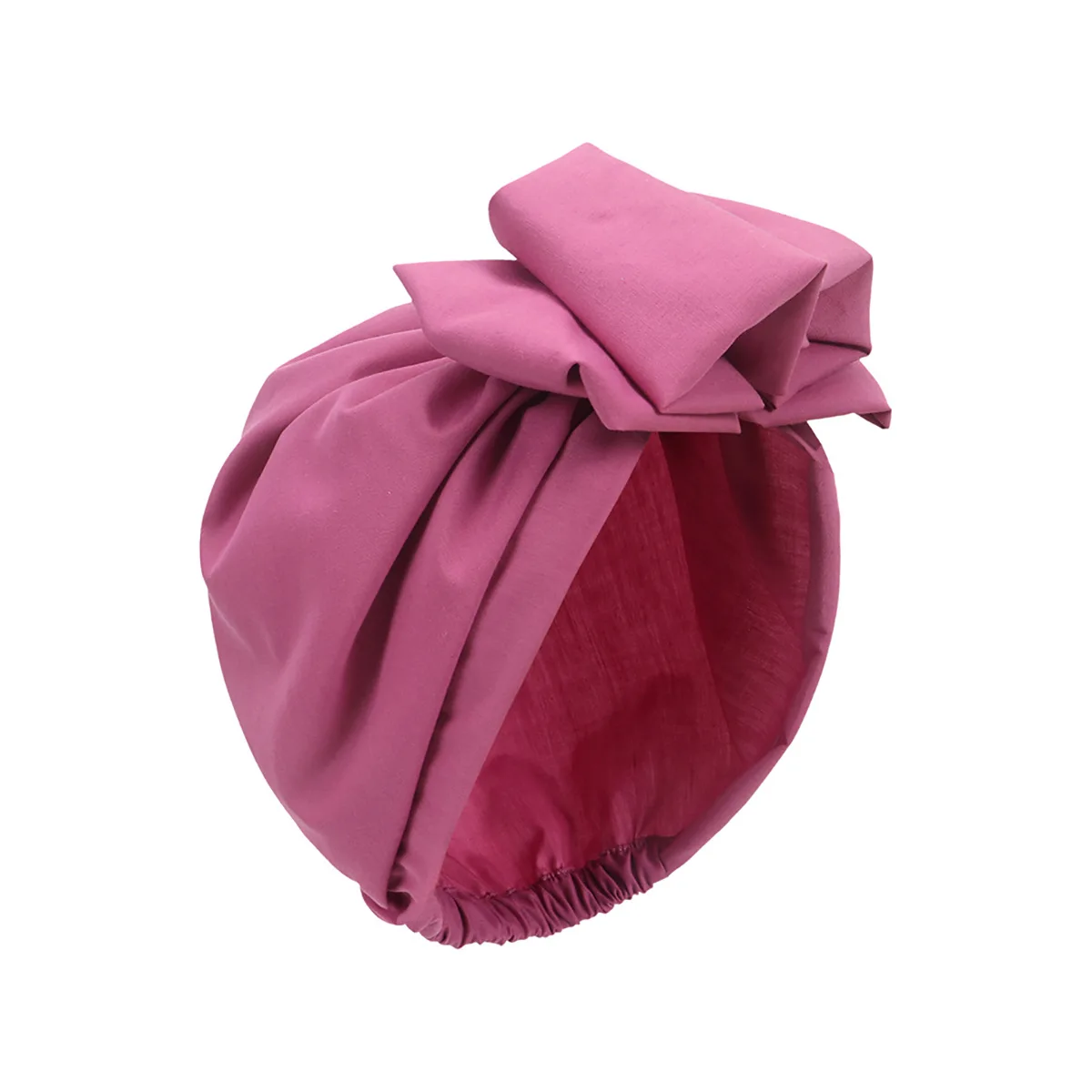 2023 New Arrival Women Turban Solid Large Bow Scarf Muslim Women French Retro Flower Head Hijab turban hats