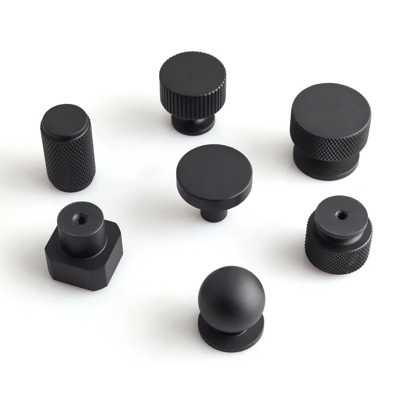 Oukali Aluminum Knurled Cabinet Handle Knob Drawer Pull Knobs Handles