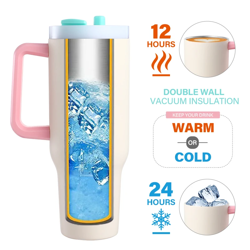 Special Lid 40oz Tumbler With 2 in 1 Lid Straw Double Wall Insulated Vacuum  Adventure tumbler Travel Mug Custom Logo Color