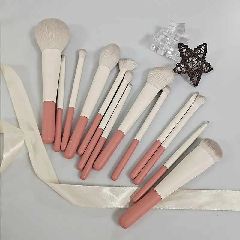 2022 new style vegan makeup brushes 13pcs professional makeup brush set private label