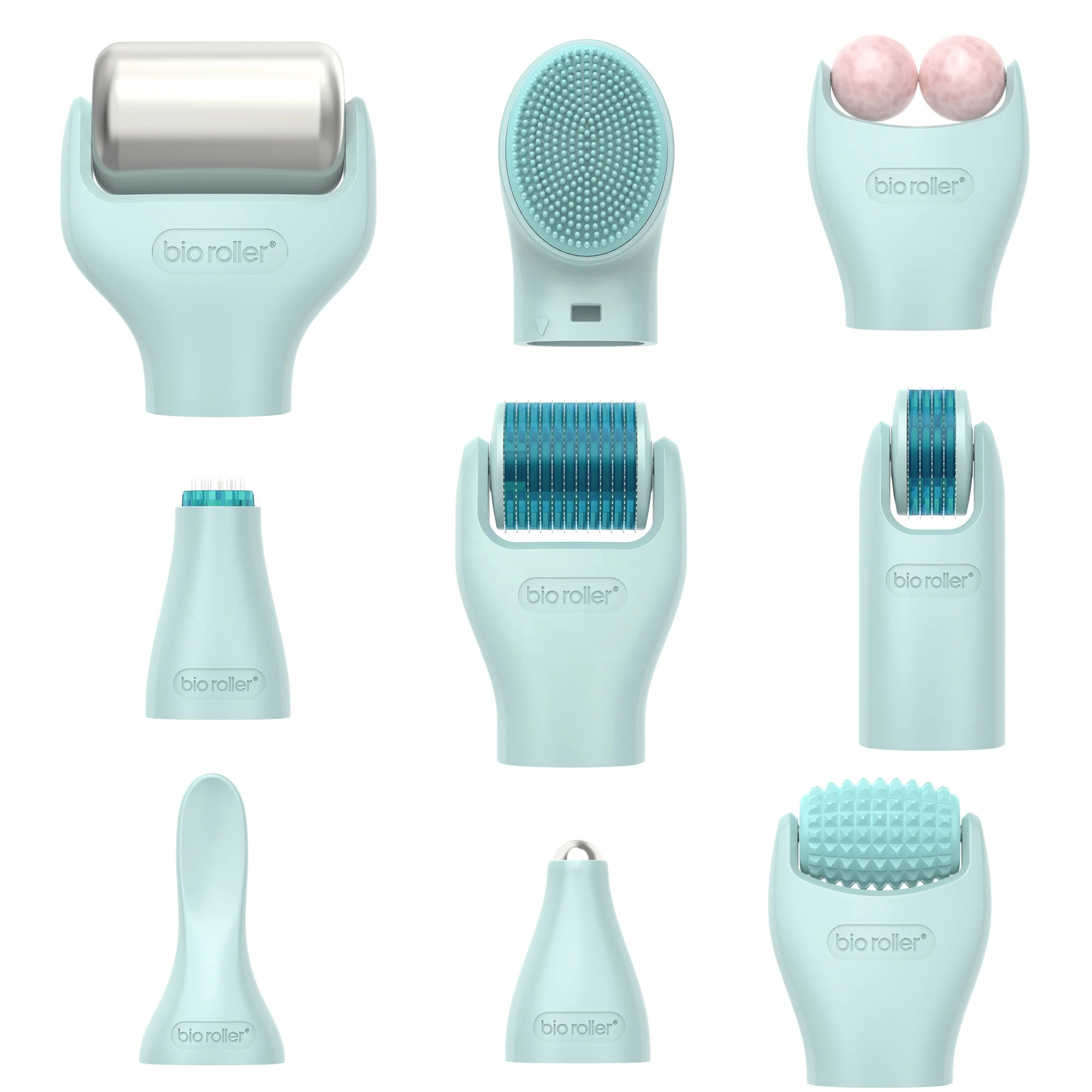 New Design 10-in-1 MTS Bio Roller Kit Micro Needles Face Body Lips Microneedling Meso Therapy Anti-Wrinkle Beauty Care Skin Care