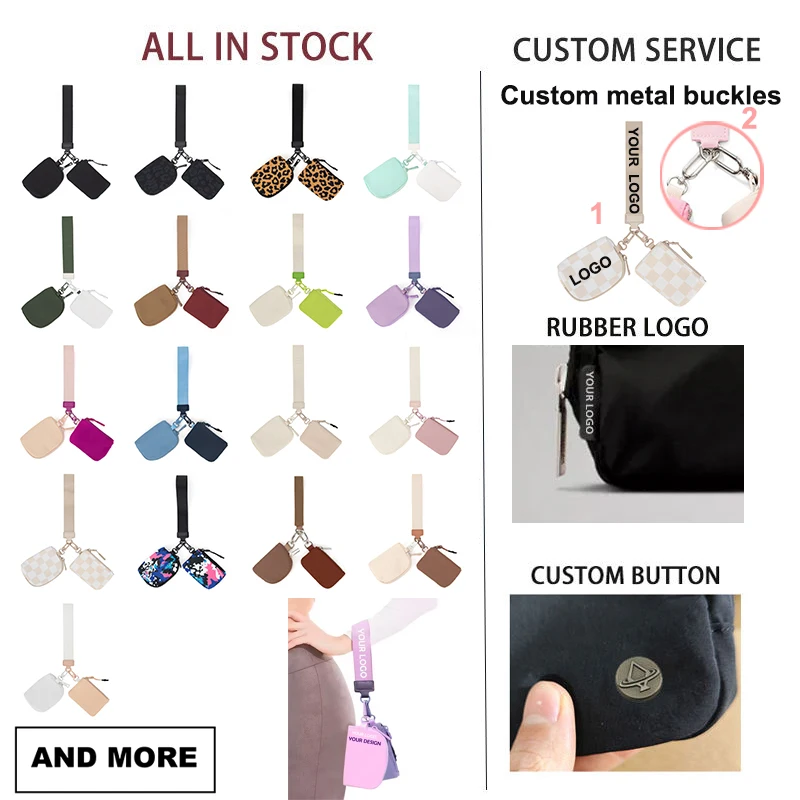 Nylon Coin Pouches One Set Two Cases Key Chain Wallet MINI Pouch Waterproof Portable Cashes Purse Parcel Coin Cases Sport Packet