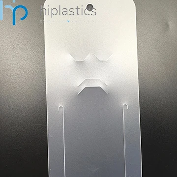 Hiplastics Merchandising Plastic Hanging Clip Strip with S Hooks Foldable Display for Rack