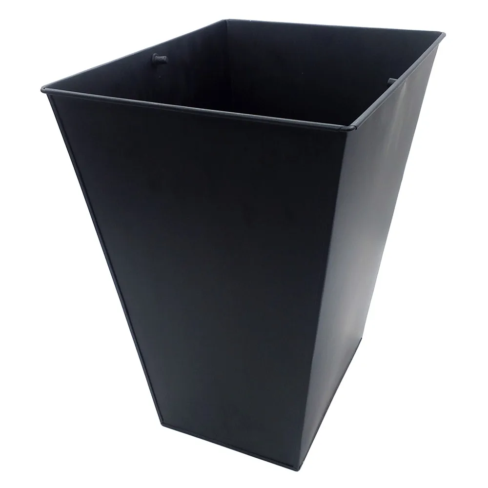 Cheap Home Office Small Black  iron trash can stackable storage bin