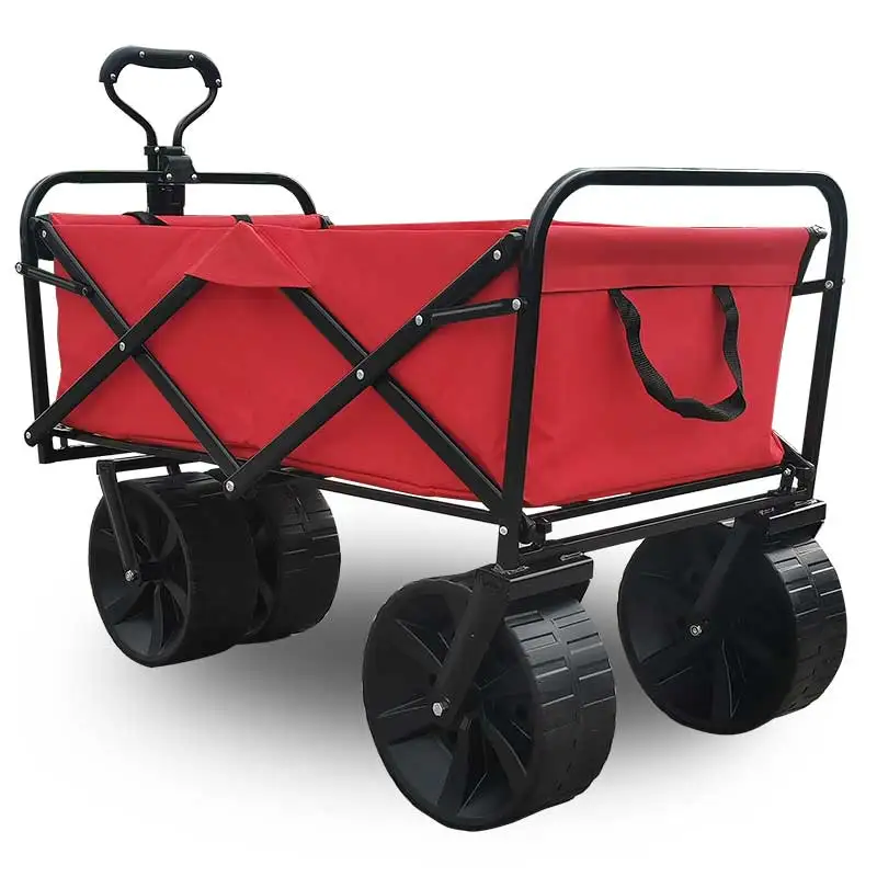 Customizable New Design Pet Stroller Big Wheels Folding Beach Wagon Bicycle Trailer Transport Trolley
