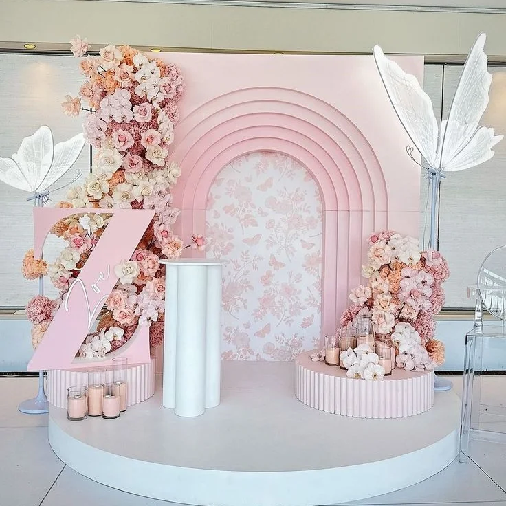 Party Decoration Acrylic PVC Wedding Arch Backdrop Stand Wedding Arches Artificial Flower Handwork Arch for Backdrop Decor