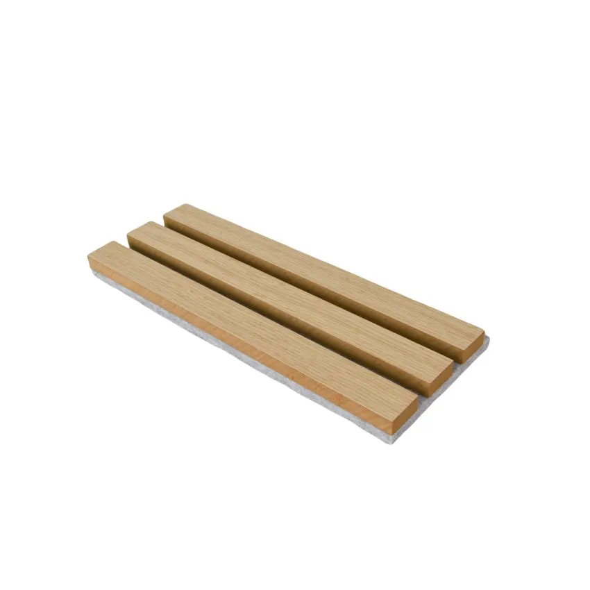 Soundproof Foam Board Panel Various Veneer Choices Eco-friendly  Wood Slat Acoustic Wood Panels with FSC Certification