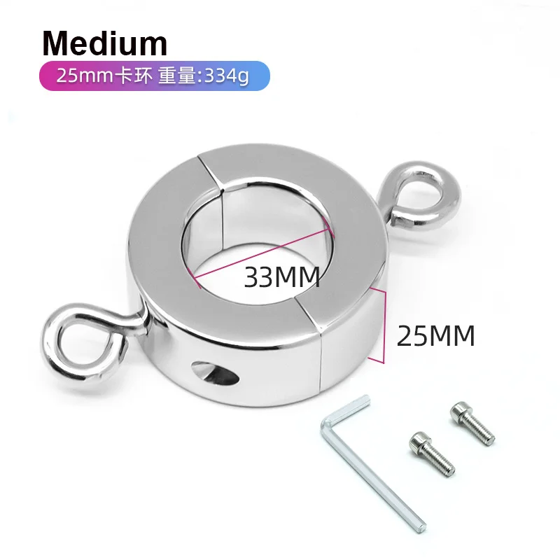 Beginner Metal Magnetic Ball Stretcher Scrotum Pendant Weight Cock Ring Testis Restraint Penis Lock Ring