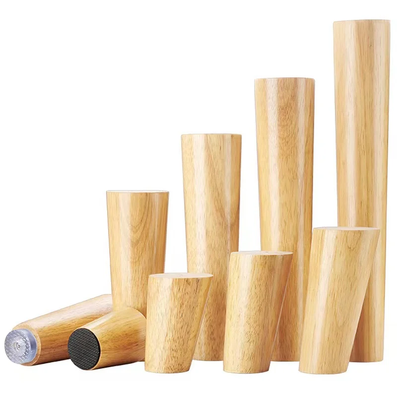 4pcs original Wood Legs with Screw Square wooden feet Furniture Legs Replacement for Armchair Cabinet Dresser Sofa Legs