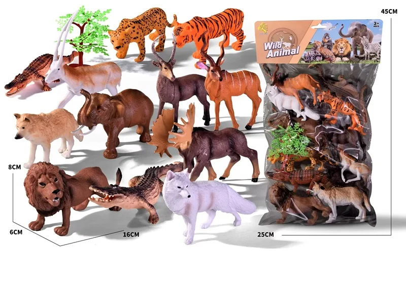 Large set of animal toys for kids farm animals set toys plastic toy wild animal sets