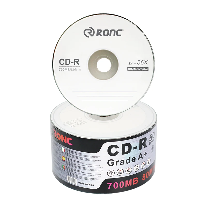 RONC Factory Wholesale Recordable Empty CD Music 700 MB Printable Blank Disc CD-R Disk