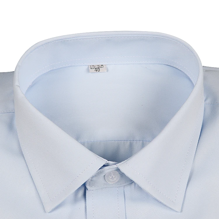 
top-selling high quality CVC60/40 blue men shirts fabric latest shirt designs for men 