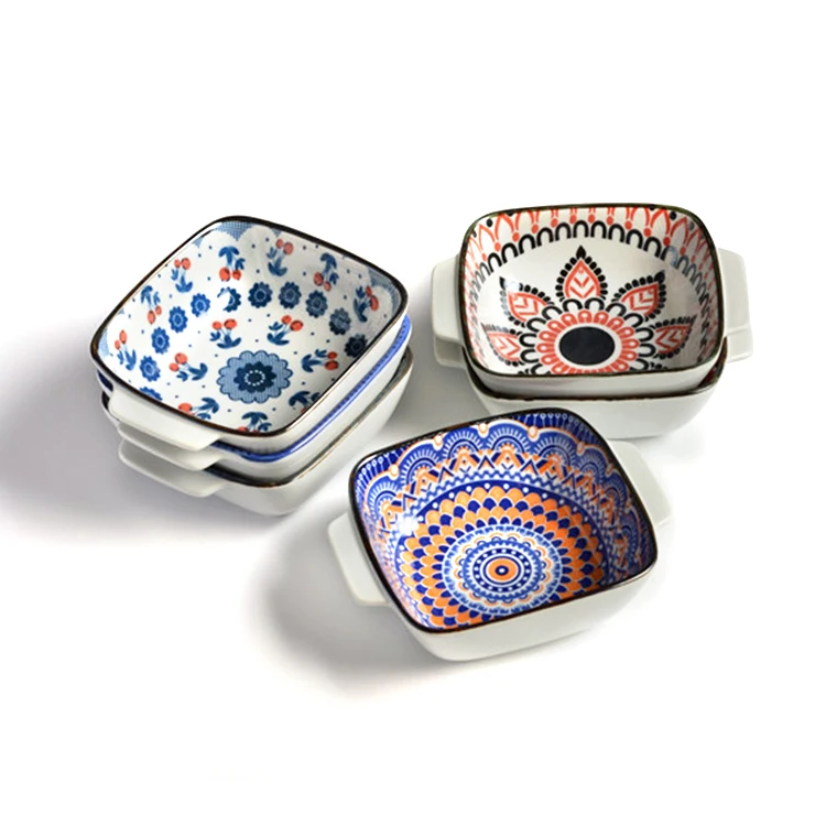 
6 inch China Manufacturer High Class Fruit Vegetables Tableware Serving Painting Ceramic Bakeware Bowl 