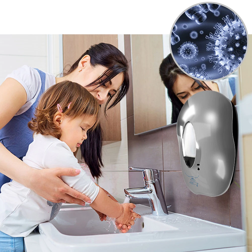 touch free customized induction sensor touchless smart stainless steel wall mount liquid automatic foam soap dispenser