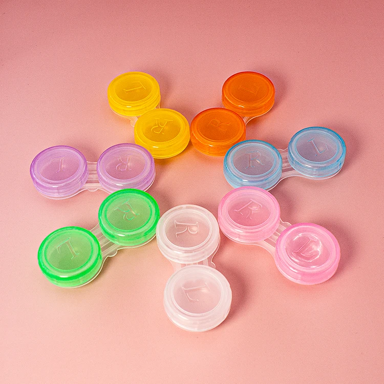 Portable colorful High Quality Korea-contact-lens Cute Dual contact lens kit for contact lenses case