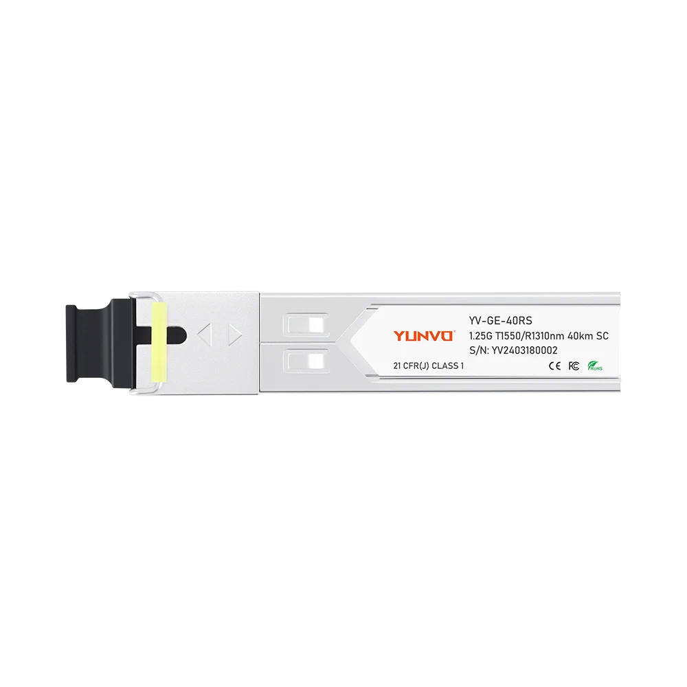 Yunvo SFP-GE40KT13R15/SFP-GE40KT15R13  Compatible 1.25G 1310/1550nm 40km SC SFP Transceiver Module