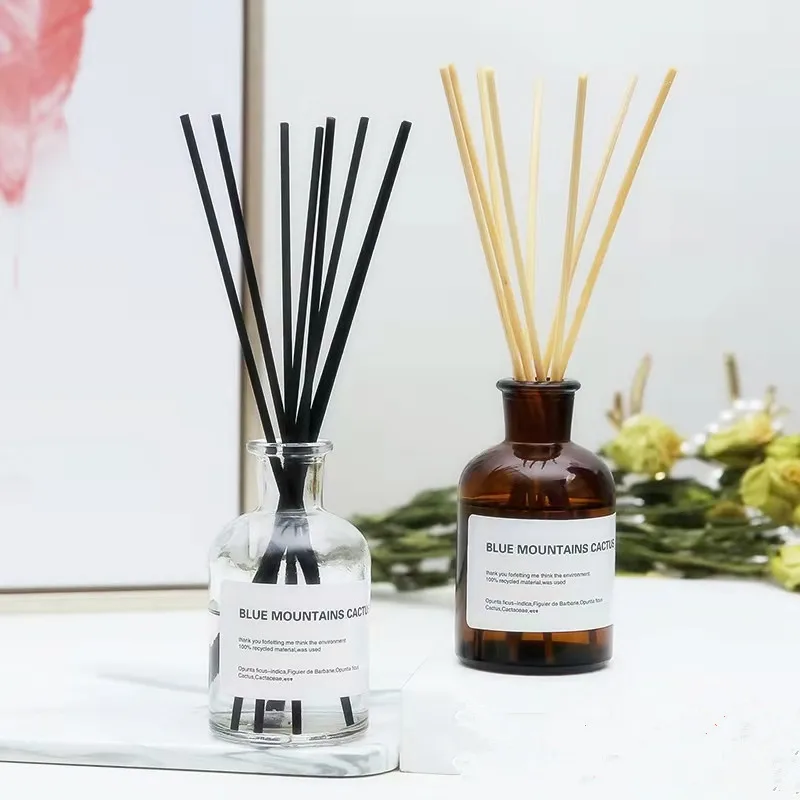 Perfume Essential Oil Reed Aroma Reed Diffuser Sets Fresh Air Clean Glass Diffuser Bottle Custom Packing Glass Bottle