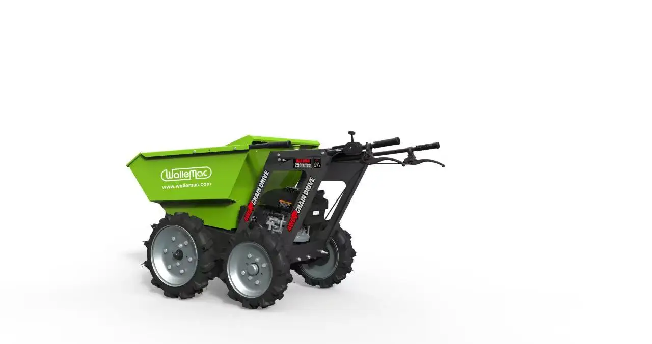 Gosline power 300Kg Gasoline Engine mini track dumper wheel barrow  Rubber dump Tracks Barrow