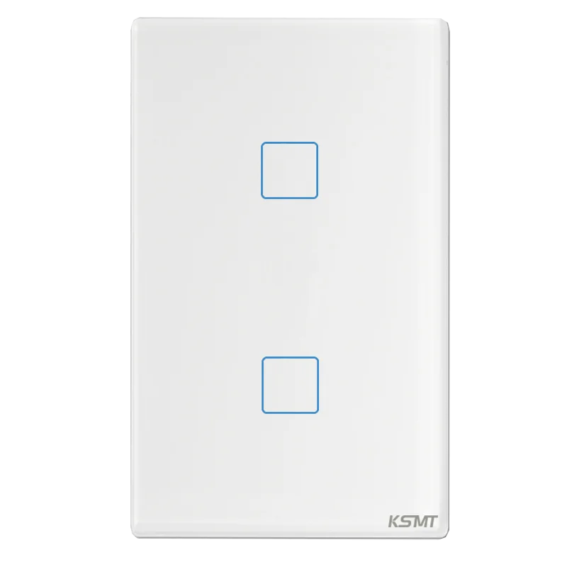 ksmt US Switch 2 Gang High Quality Glass  Wall Power Switches  American Touch Switch