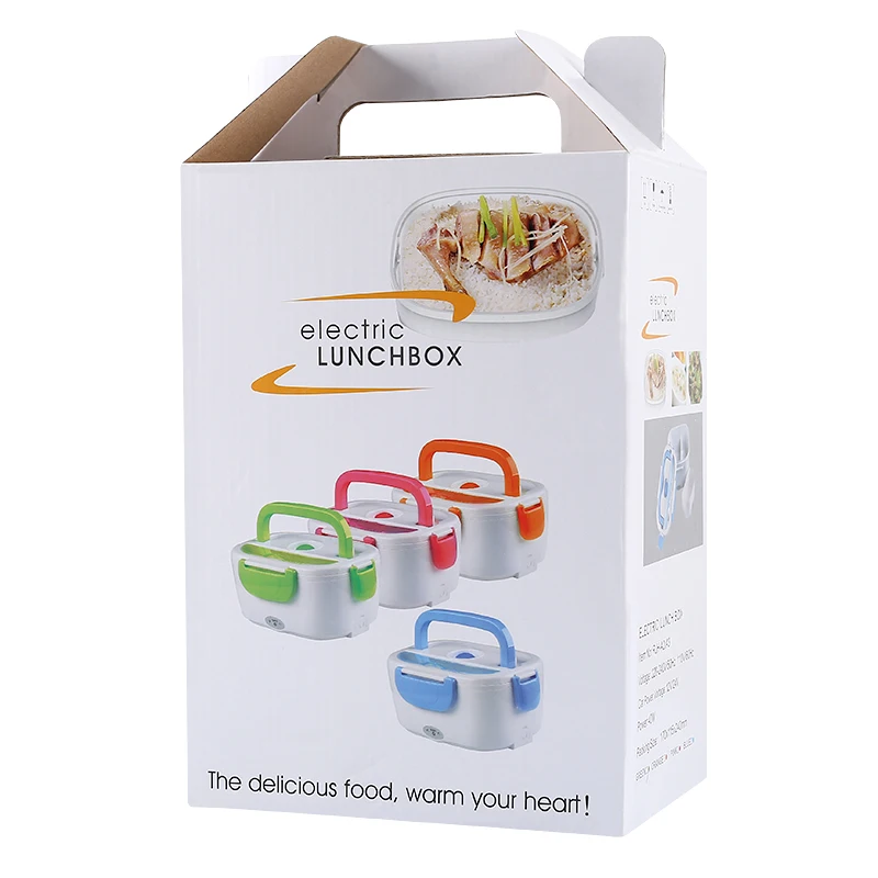 Portable Home School Use Stainless Steel Electric Lunch Box Heated Plastic Food Warmer Container