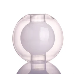 Custom Hanging Hand Blown High Borosilicate Double Layered Round Glass Lamp Shade