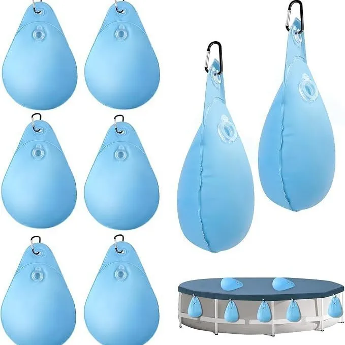 Antifreezing Winter thick pvc pool cover hanging water bag tarp weights with hooks for above ground pool cover
