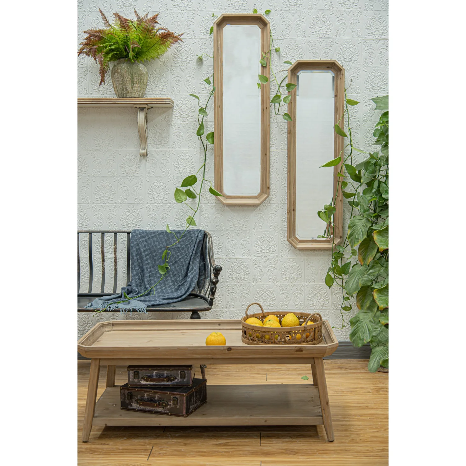 European style living room home furniture antique design classical natural solid wood center coffee table