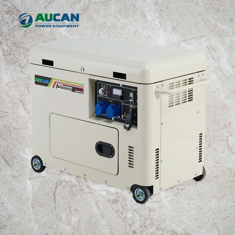 8.5kva 7kw Electric Starter Portable Gasoline Generator Silent Type with Wheels