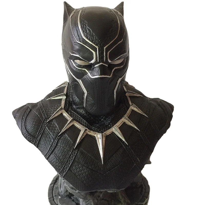 figure Bust Black Panther Resin figure Garage Kit Toy BrinquedosBlack Panther Bust Statue Resin Action Figure 1/8 scale painted