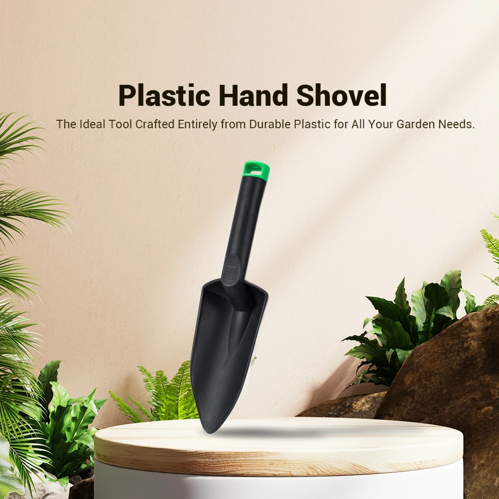 Plastic Mini Home Garden Hand Held Spade Shovel Trowel Scoop Tool for Soil Excavation Planting and Transplanting