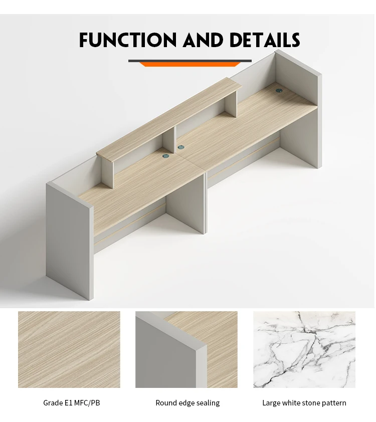 Современная офисная мебель деревянный кассовый аппарат салон красоты бар стойка регистрации мраморный узор