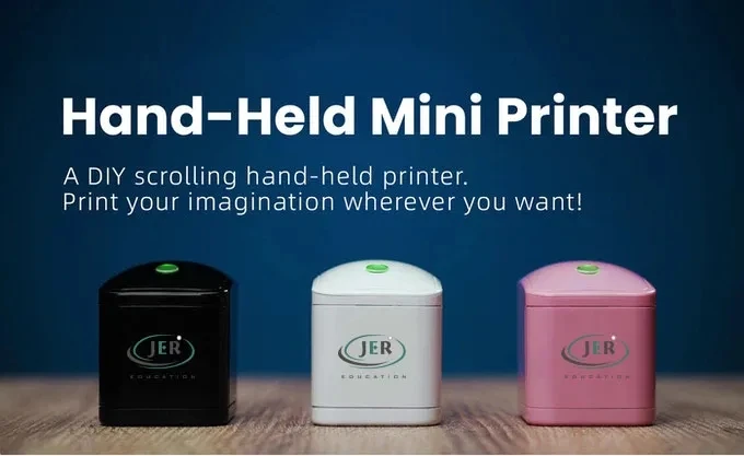 Mini Handheld Printer 3d Printing Inkjet Automatic with Ink Voice Prompt Connect with Wifi Smart Printer 79*55*69mm Unlimited 5v