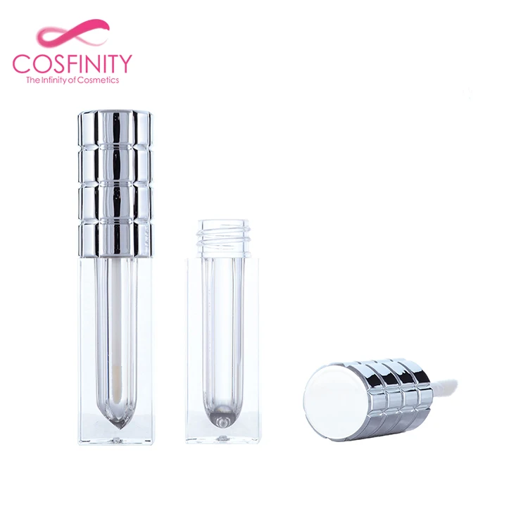 Cosmetic black shell lip gloss container custom logo beautiful empty lipgloss tube