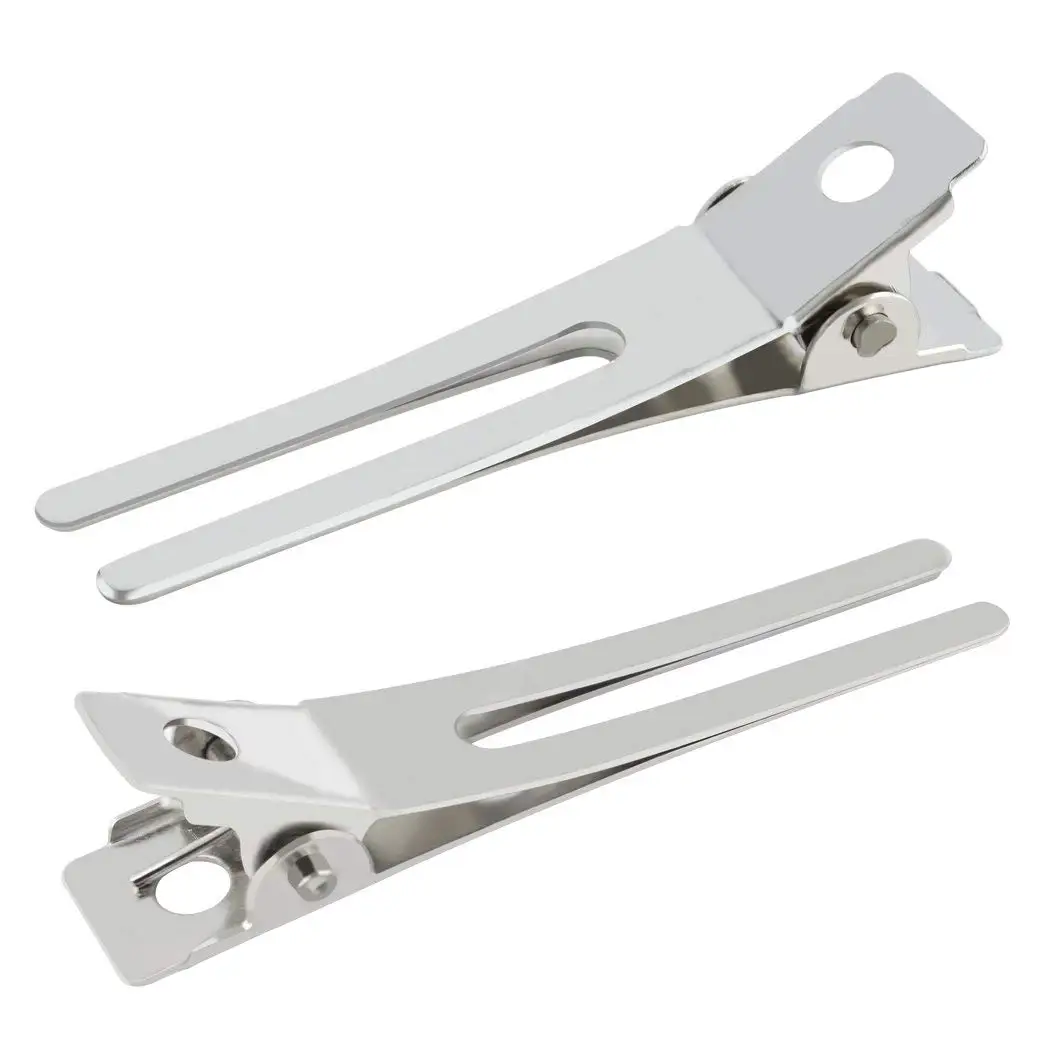 Hairdressing Curl Setting Section Hair Clip Metal Alligator Clips Silvery Hairpins for Styling and Haircut