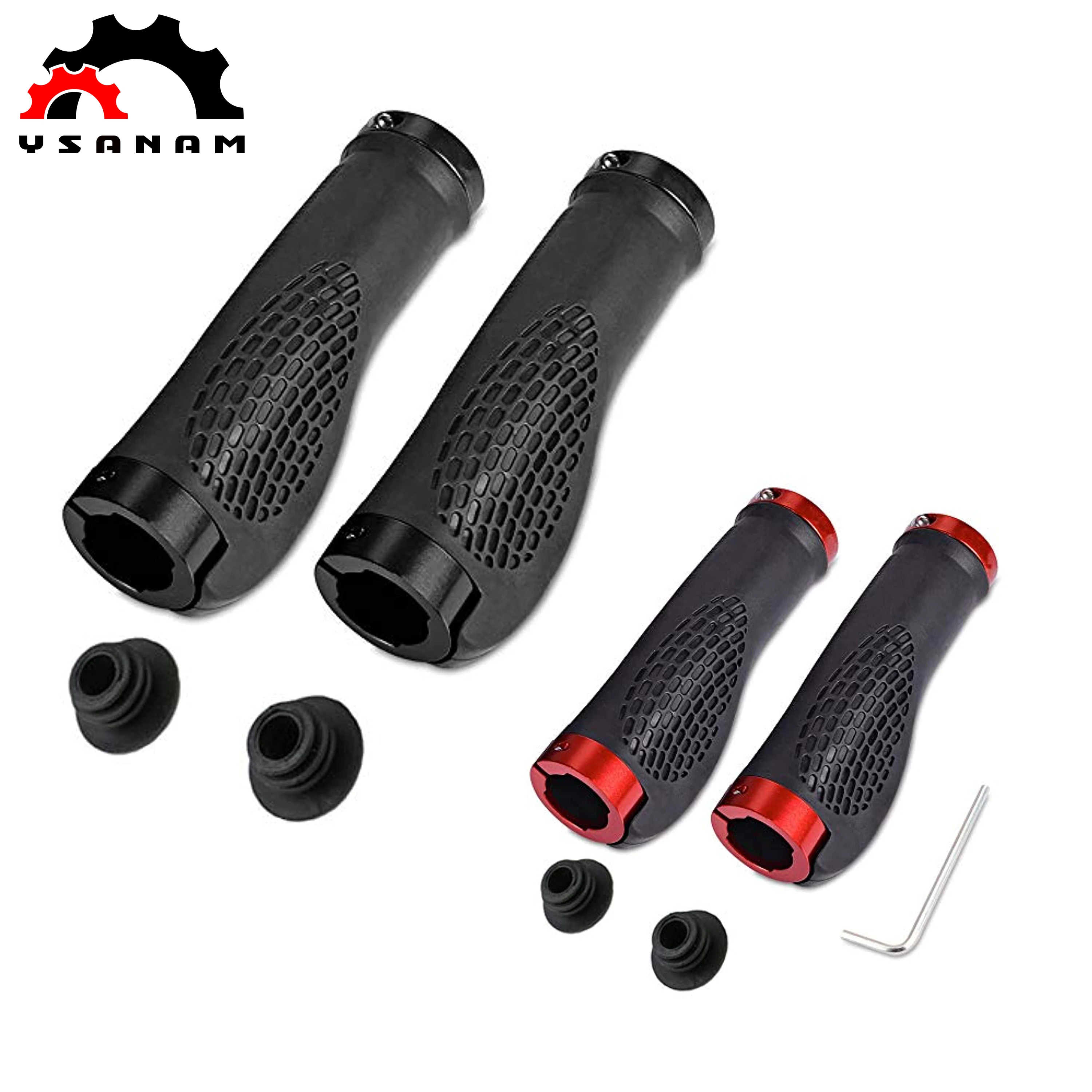 YSANAM Top Selling Colorful Mountain Road Bicycle Handlebar Grips,Ergonomic Rubber Bike Handle Bar Grips Bicycle Handlebar Grips