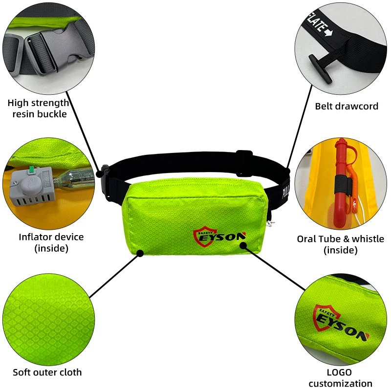 New Adults Buoyancy Aid Water Activities Waist Belt Safety Life Jacket Co2 Cartridge Inflatable Life Jacket