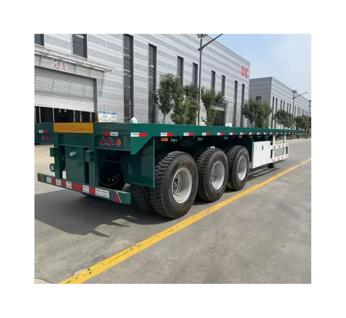 Durable Using Low Price Hot multi-purpose 30 tons 50 tons 20 feet flat container The second 40 feet semi trailer