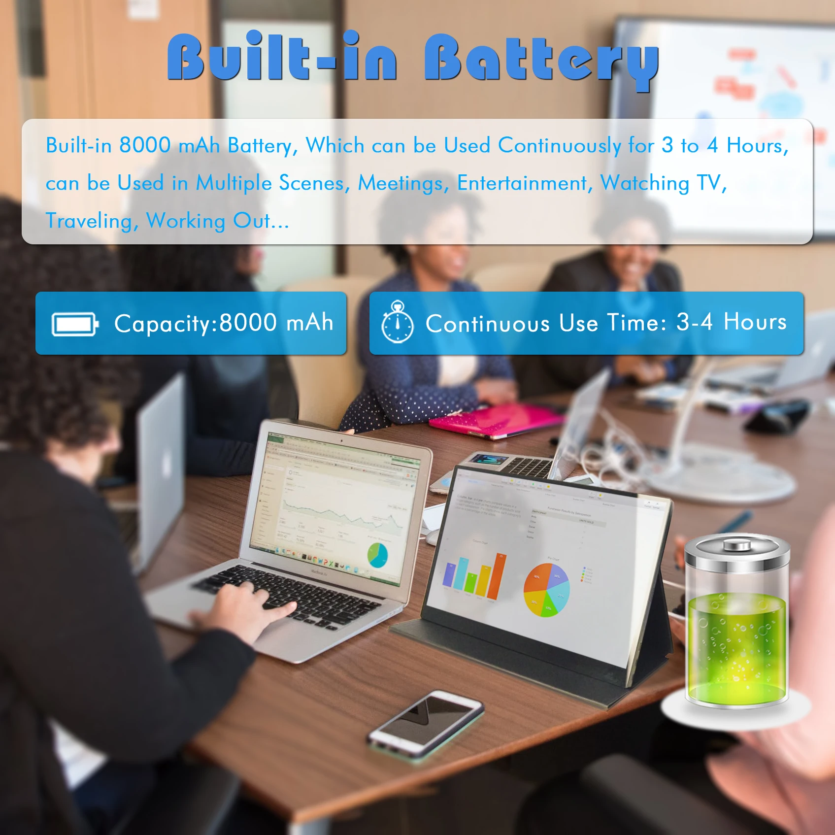 
Sibolan new technology 5G wifi wireless 16 inch fhd ips lcd display car headrest video touch screen portable USB monitor 