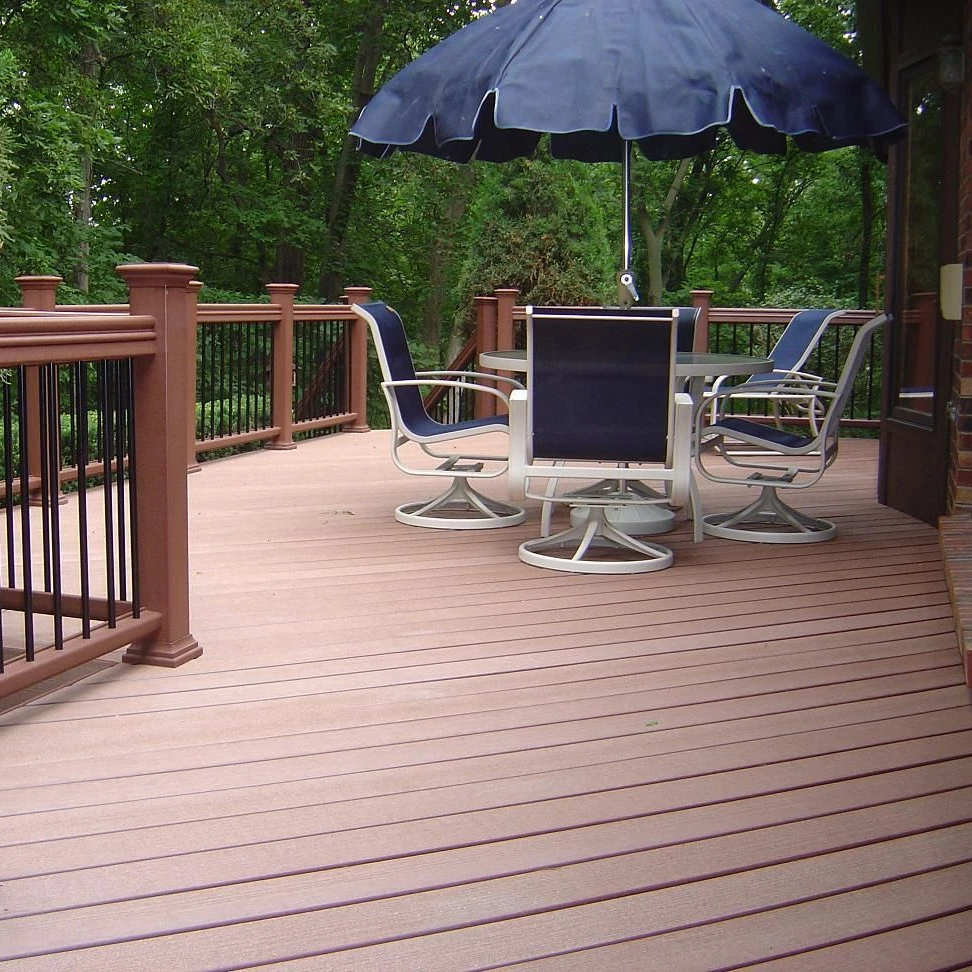 Square Hollow Plastic Wood Composite Flooring 3d Grain Embossed Wpc Outdoor Garden Decking Easy Install Tile