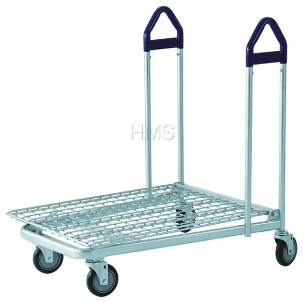 Supermarket Warehouse Trolley Metal Carts Heavy Duty Transport Warehouse Carts